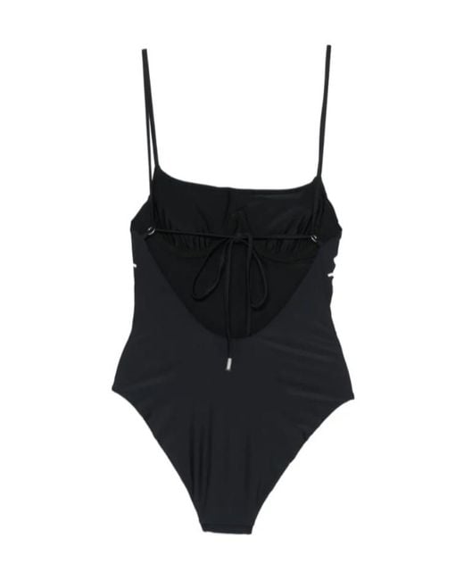 Jonathan Simkhai Black Floral-Embroidered Swimsuit