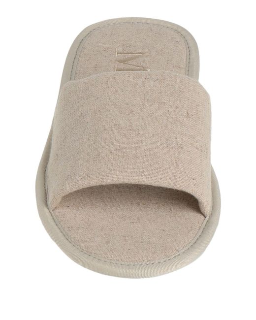 Max Mara White Slides And Slippers