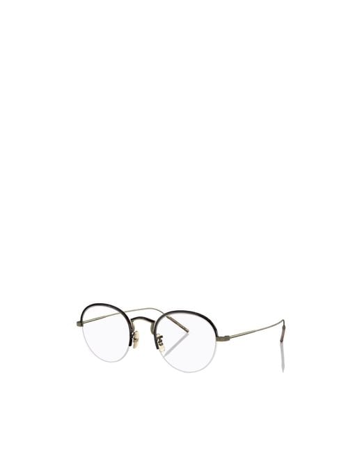 Oliver Peoples Metallic Tk-6 Round-Frame Glasses for men