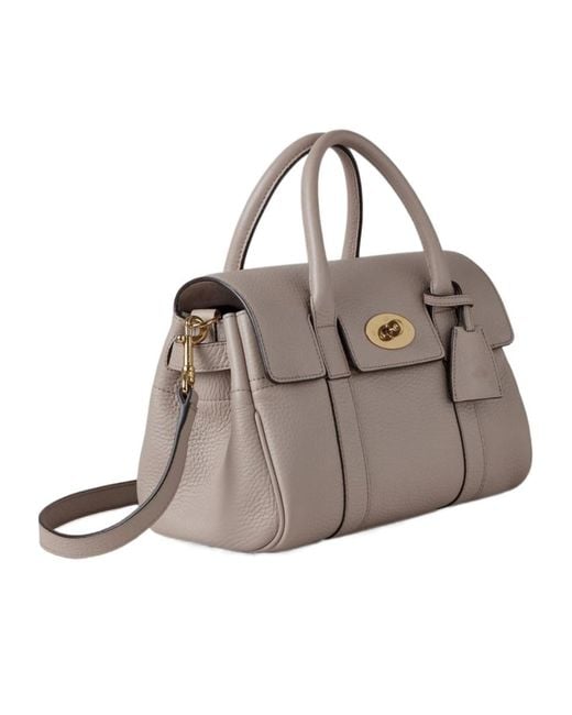 Mulberry Gray Small Bayswater Satchel Shoulder Bag