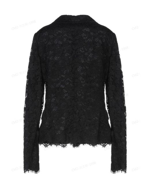 Dolce & Gabbana Black Singlebreasted Lace Blazer