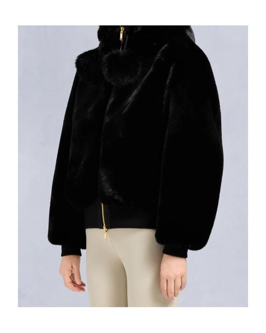 Moose Knuckles Black Series Original Satin Debbie Bomber Jacket