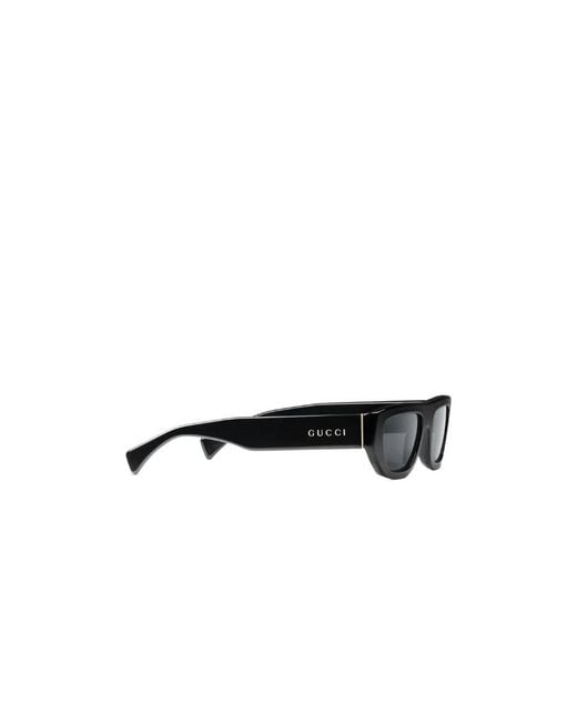 Gucci Black Rectangular-Frame Sunglasses
