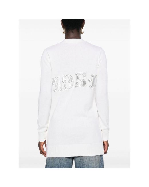 Max Mara White Long-Sleeved Cardigan