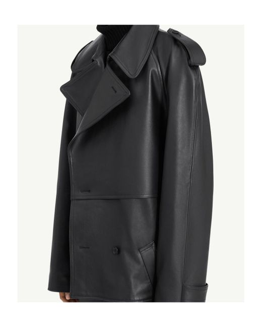 MM6 by Maison Margiela Black Leather Jacket