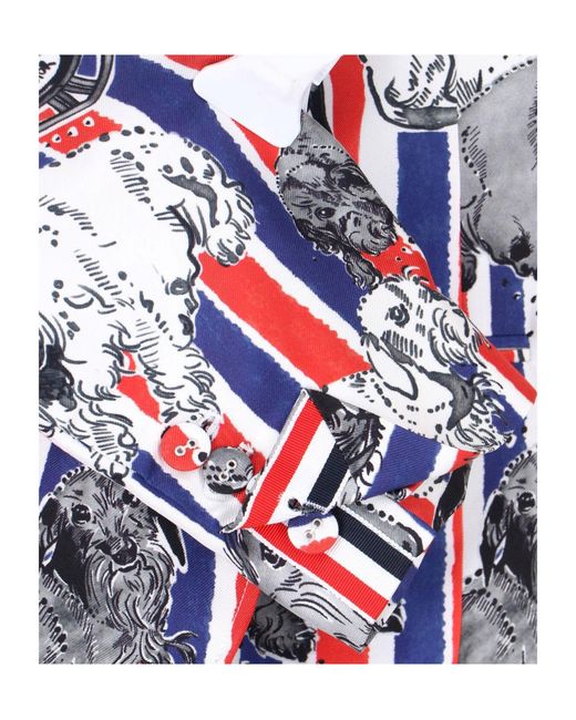 Thom Browne Red Striped Toile Jacket