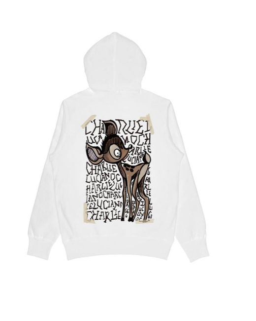 CHARLIE LUCIANO White Printed Logo Sweater for men