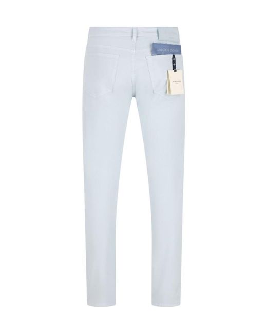 Jacob Cohen Blue Bard Logo Patch Slim-Fit Jeans for men