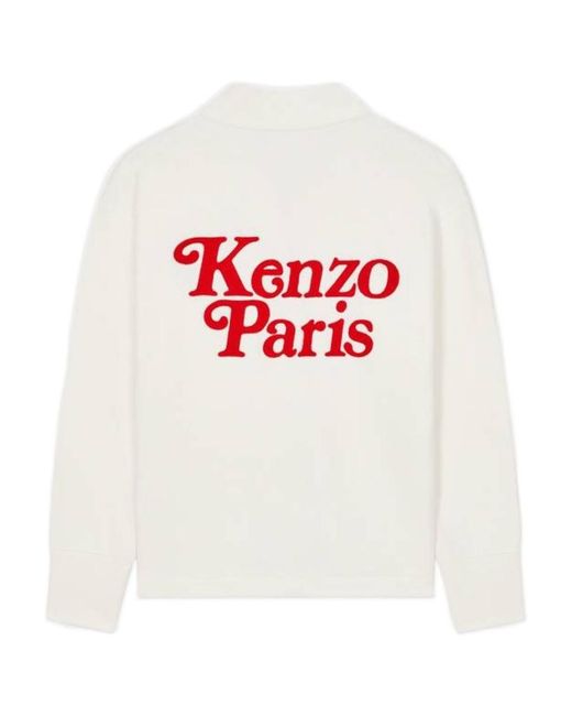 KENZO White By Verdy' Embroidered Sweatshirt Cardigan