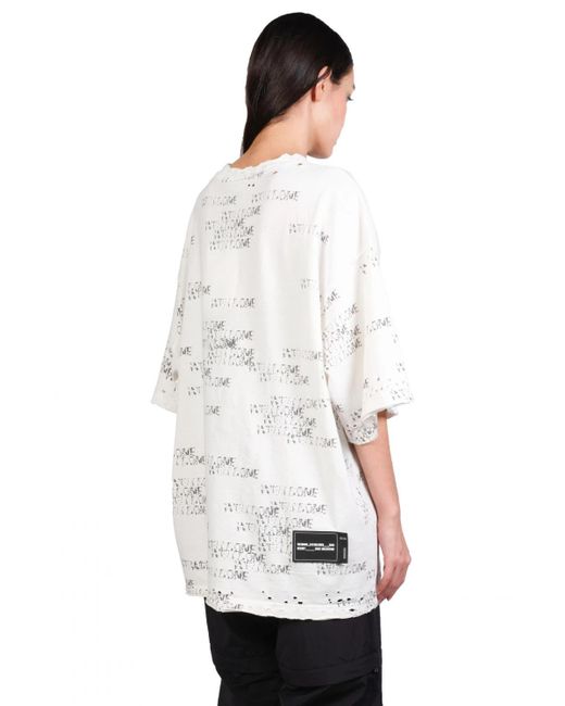 we11done White Round-Necked T-Shirt