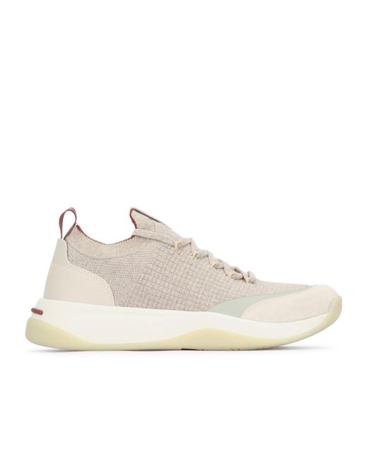 Loro Piana Natural Round-Toe Casual Sneakers for men