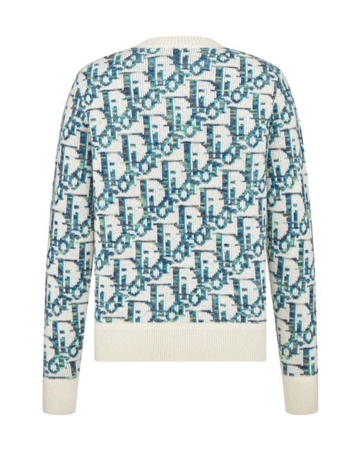 Dior Blue Oblique Sweater for men