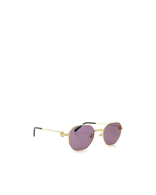Cartier Pink Hexagonal Frame Sunglasses