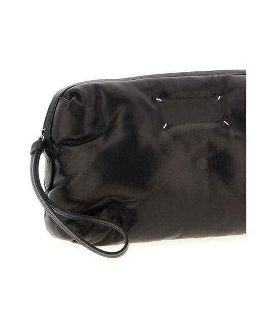 Maison Margiela Black Zip-Up Padded Clutch Bag for men