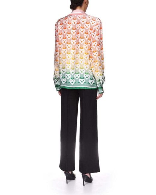 Casablanca Yellow Gradient Heart Monogram Shirt for men