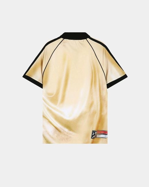 ANDERSSON BELL Metallic Printed Football Zipper T-Shirt