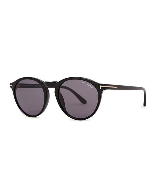 Tom Ford Metallic Aurele Round-Frame Sunglasses for men