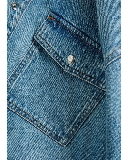 Anine Bing Blue Paxton Denim Shirt