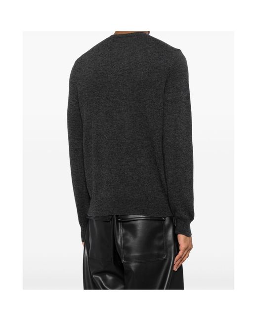 COMME DES GARÇONS PLAY Black Long-Sleeved Knitted Cardigan for men