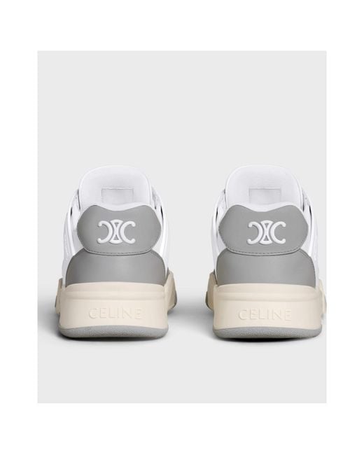 Céline White Trainer Ct-09 Low Lace-Up Sneaker for men