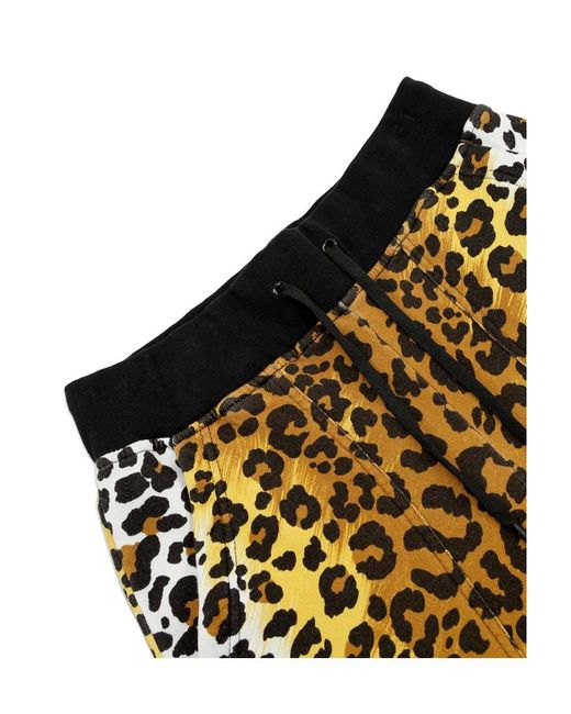 Moschino Multicolor Leopard Pattern Sweatpants