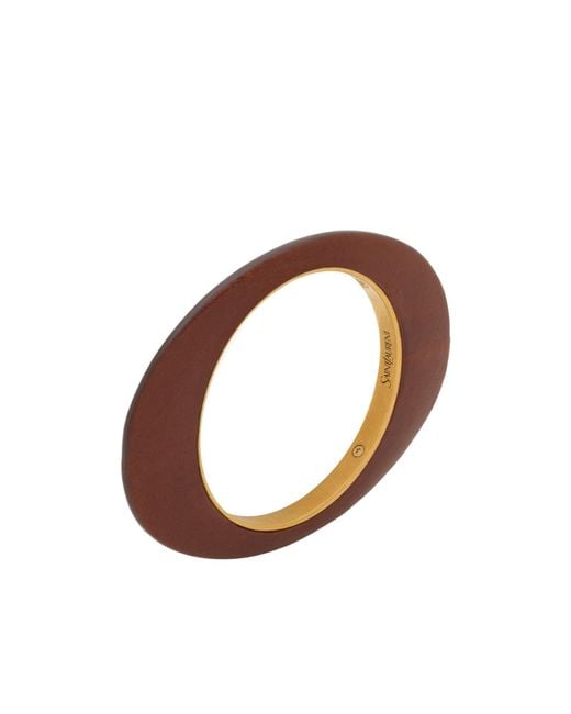 Saint Laurent Brown Knife-Shaped Bracelet