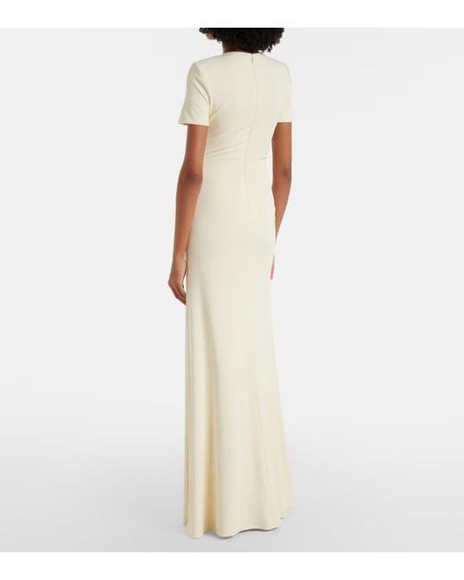 Roland Mouret White Gathered Gown