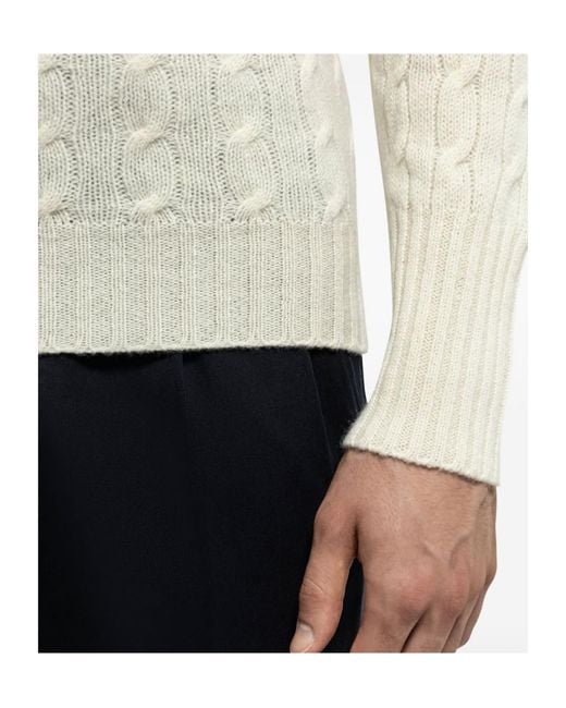 Drumohr White Crew Neck Sweater for men