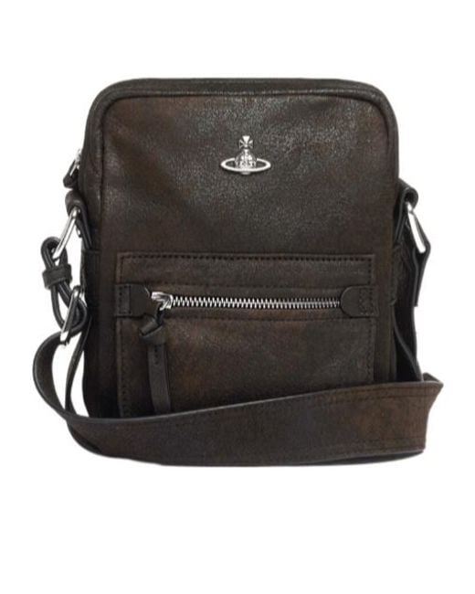 Vivienne Westwood Black Jackson Crossbody Satchel