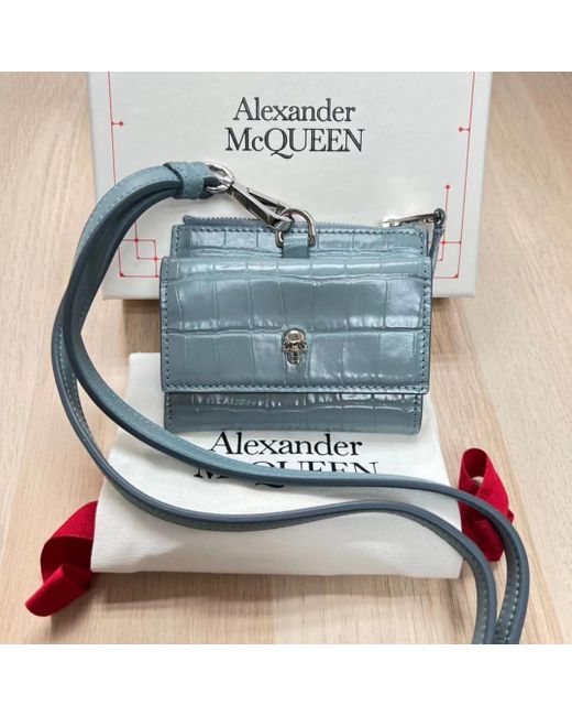 McQueen Blue Logo Card Bag