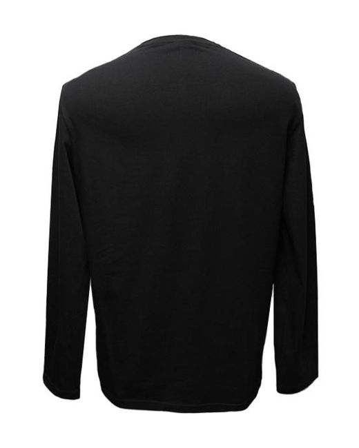 Emporio Armani Black Logo Print T-Shirt Sweatpants Two-Piece Set for men