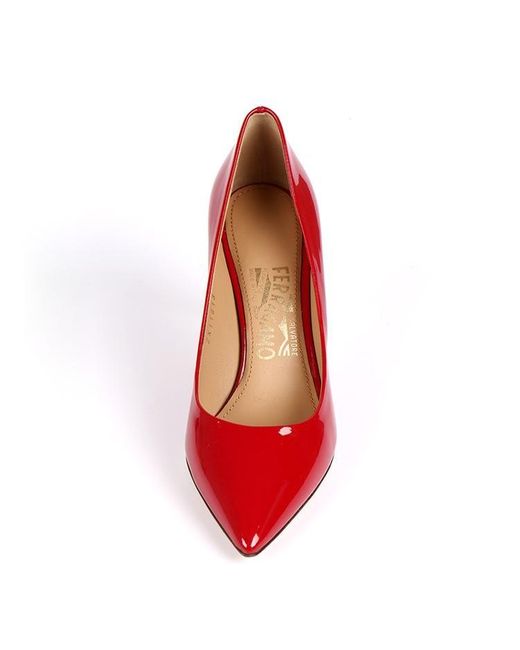 Ferragamo Red Pointed High Heels