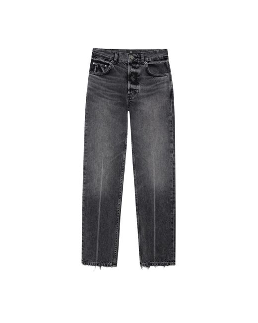 Anine Bing Gray Belt Loop Jeans