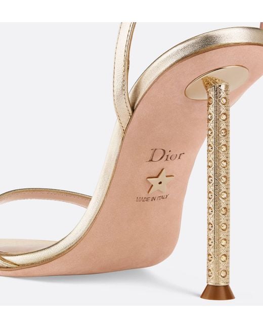 Dior Metallic Icon Heeled Sandal
