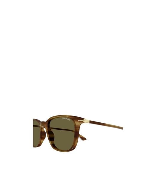 Montblanc Green Eyewear Square Frame Sunglasses for men