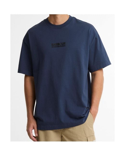 Barbour Blue Logo Short-Sleeve T-Shirt for men