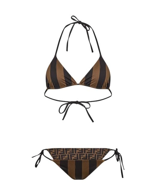 Fendi White Double-Sided Bikini