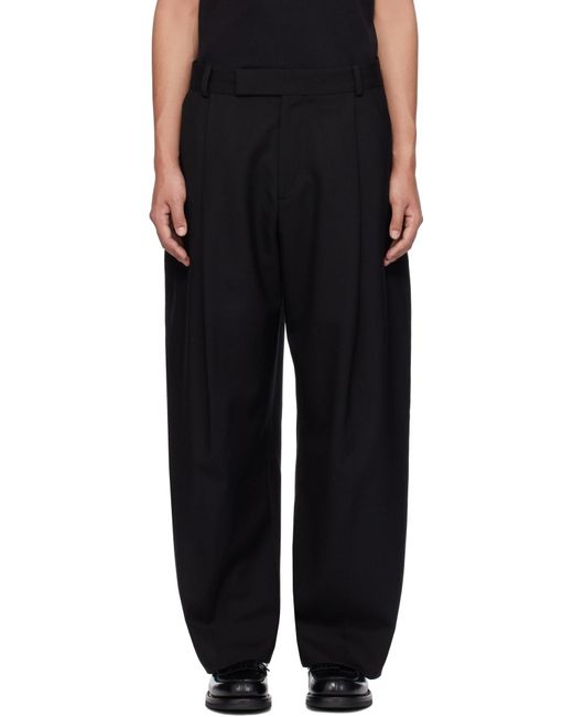 Studio Nicholson Black Pleated Trousers for men