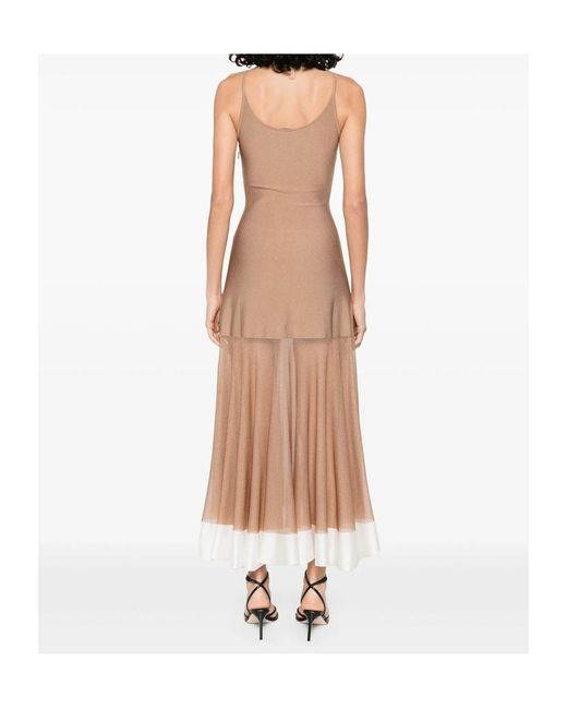 Fendi Natural Sleeveless Knitted Maxi Dress