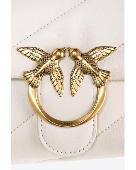 Pinko Natural Love Puff Quilted Mini Shoulder Bag