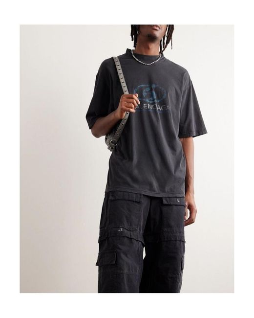 Balenciaga Surfer Medium Fit T-Shirt in Blue for Men | Lyst
