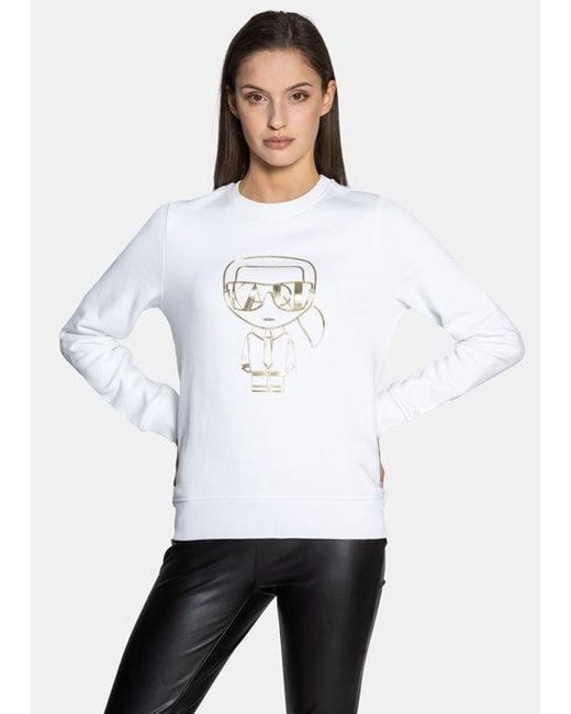 Chiara Ferragni White Logo Printed Hoodie