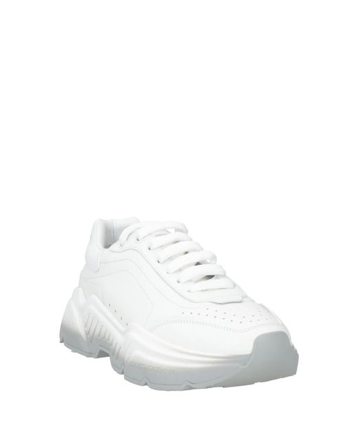 Dolce & Gabbana White Solid Color Sneakers