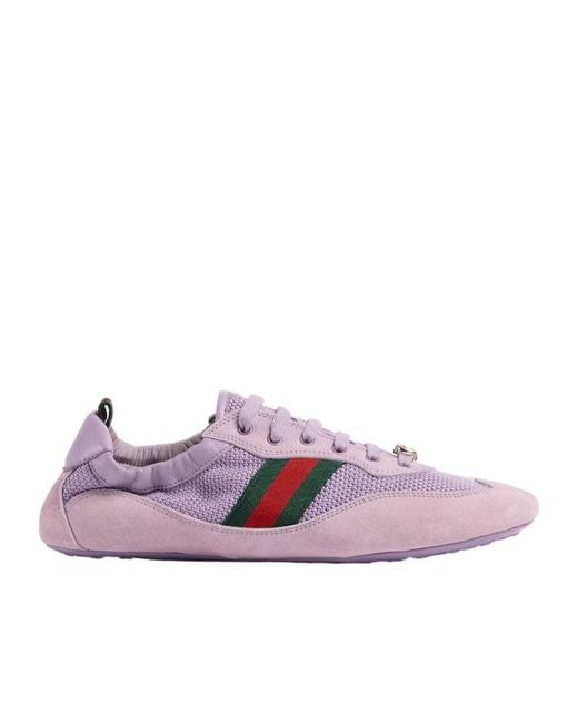 Gucci Purple Shift Lace-Up Sneakers