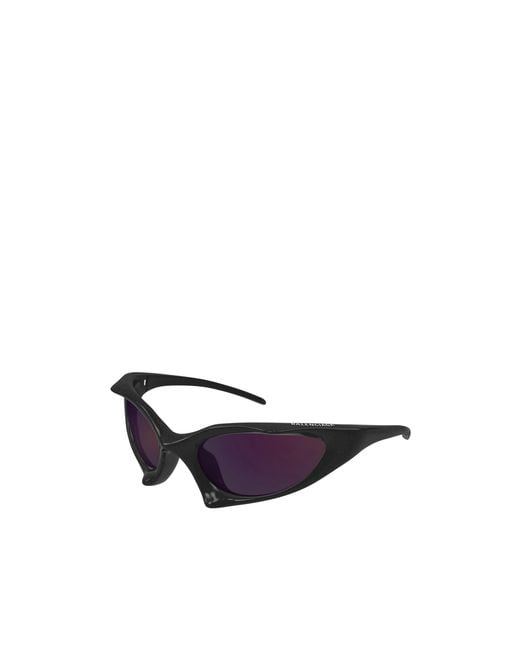 Balenciaga Purple Eyewear Runner Cat-Eye Frame Sunglasses for men