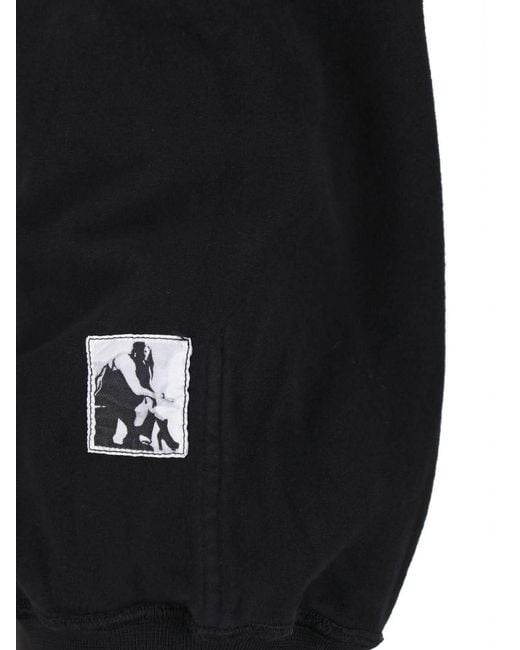 Rick Owens Black Drawstring Zipped Cardigan for men