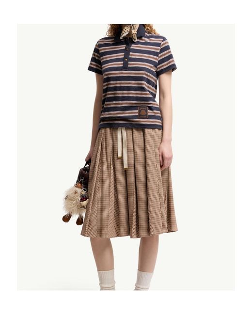 Moncler Blue Striped Polo Shirt