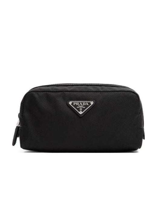 Prada Black Re-Nylon And Saffiano Necessaire for men