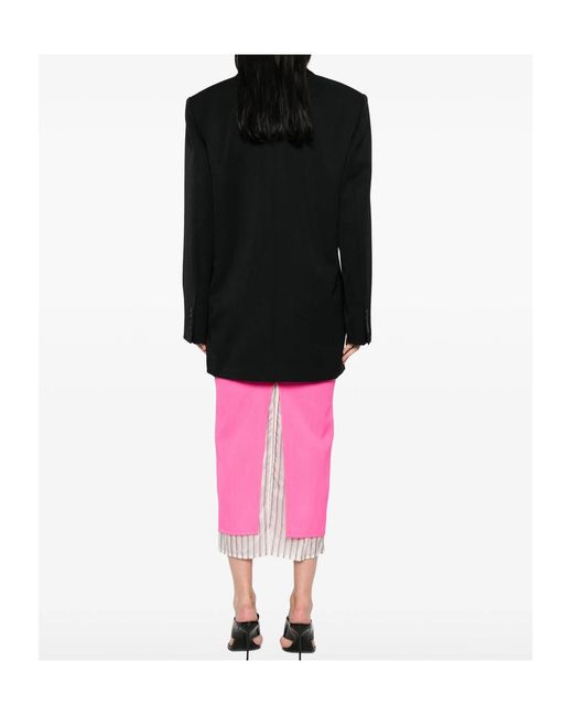 The Attico Black The Single-Breasted Oversized Blazer
