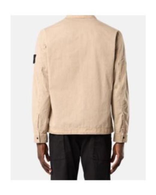 Stone Island Natural Logo Patch Pocket Detail Shirt for men